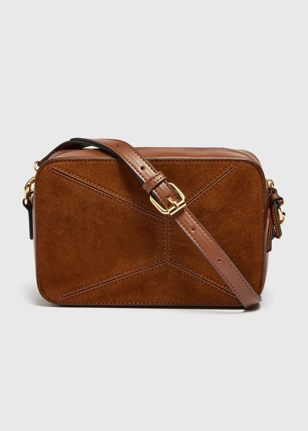 Brown Panel Camera Bag - One Size Image 1