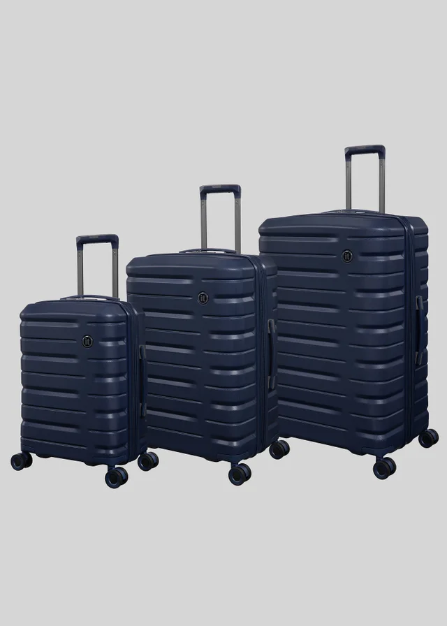 IT Luggage Navy Hard Shell Suitcase