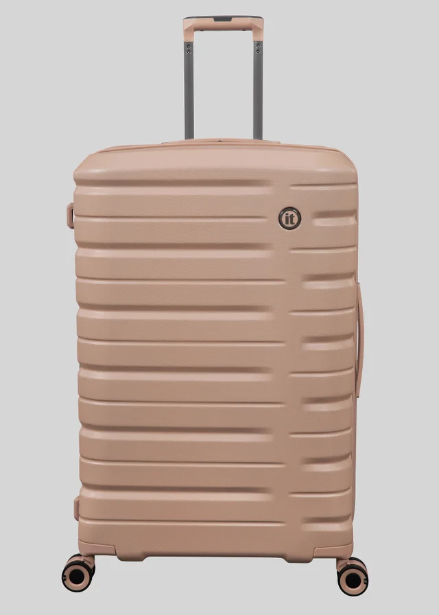 IT Luggage Natural Hard Shell Suitcase