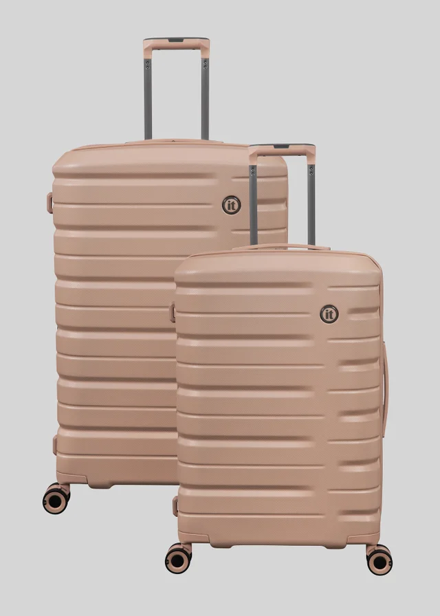 IT Luggage Natural Hard Shell Suitcase