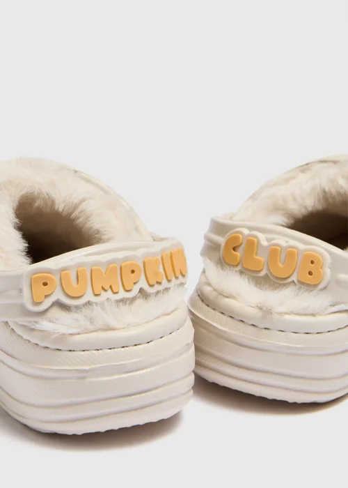 Kids Taupe Pumpkin Lined Clogs (Younger 4/5 - 12/13) - 4-5 Infants Image 2