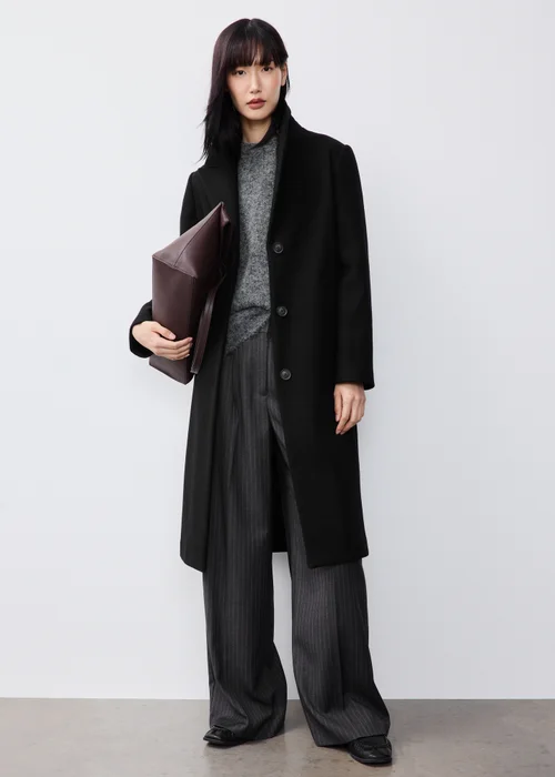 Black Tailored Coat - 8 Image 4
