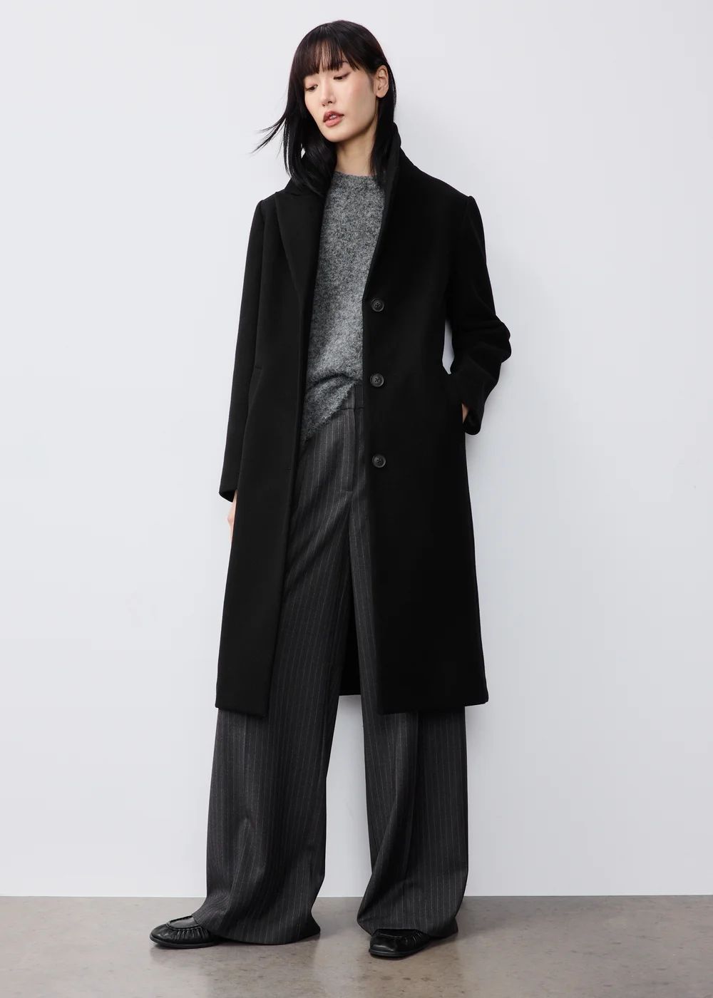 Black Tailored Coat - 8 Image 1