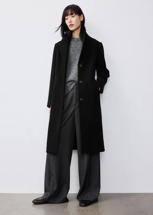 Black Tailored Coat - 8 Image 1