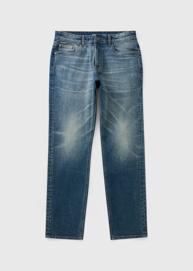 Mid Wash Slim Fit Jeans