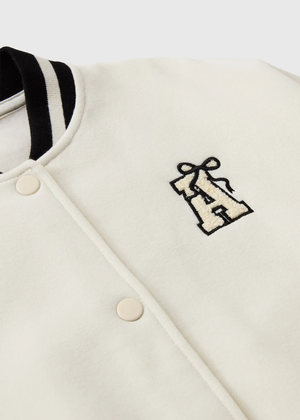 Girls Cream Varsity Jacket (7-15yrs) - 9 Yrs Image 2