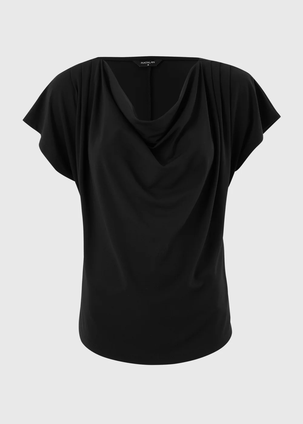 Black Cowl Angel Sleeve Top - 8 Image 1
