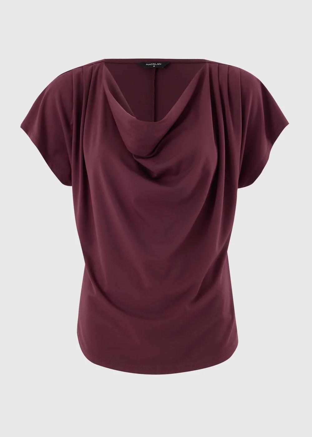 Berry Cowl Angel Sleeve Blouse - 8 Image 1