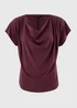 Berry Cowl Angel Sleeve Blouse - 8 Image 1
