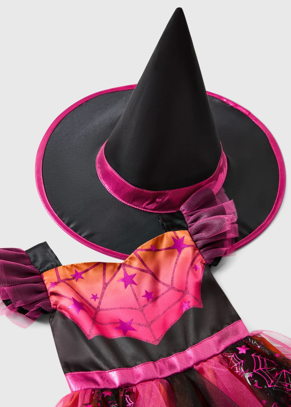 Kids Pink Sparkle Witch Fancy Dress Costume (1-11yrs) - 6-7 Yrs Image 2