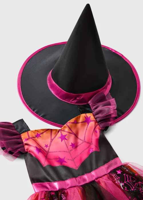 Kids Pink Sparkle Witch Fancy Dress Costume (1-11yrs) - 6-7 Yrs Image 2