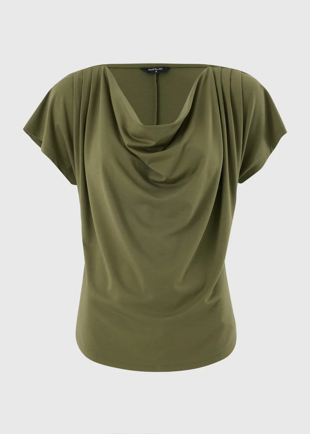 Khaki Cowl Angel Sleeve Top - 8 Image 1