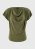 Khaki Cowl Angel Sleeve Top - 8 Image 1