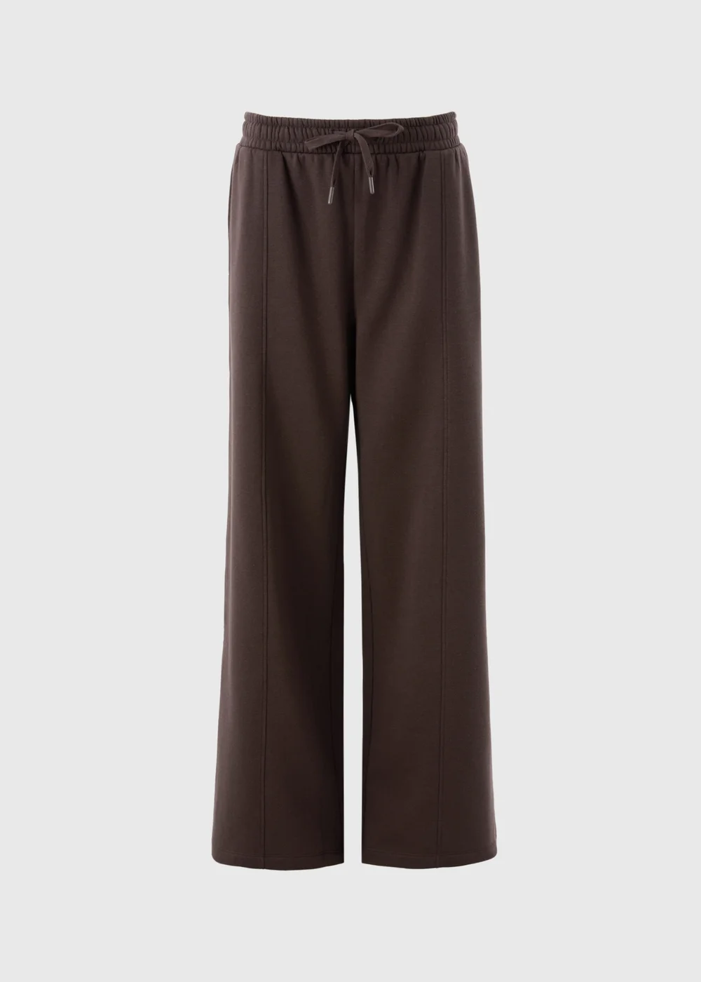Chocolate Brown Wide Leg Jogging Bottoms - XS Image 5