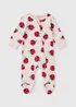 Baby Red Apple Zip Up Sleepsuit (0-23mths) - First Size Image 1