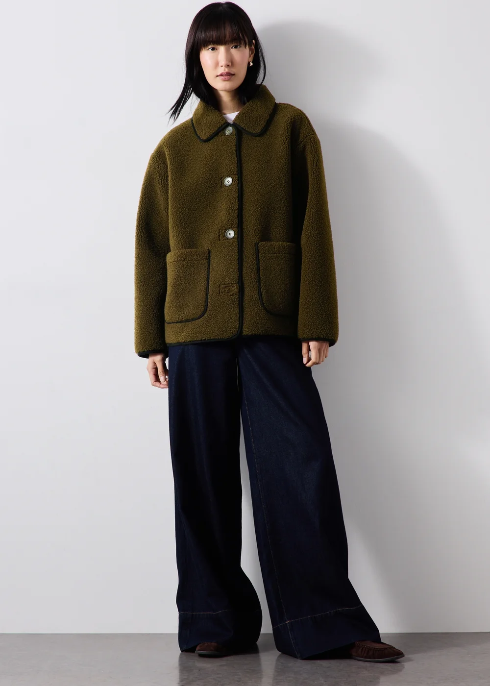 Olive Borg Piped Coat - 8 Image 4