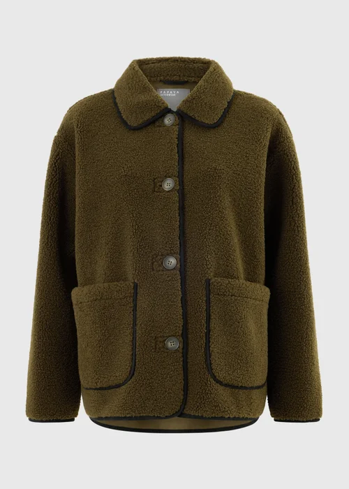 Olive Borg Piped Coat - 8 Image 5