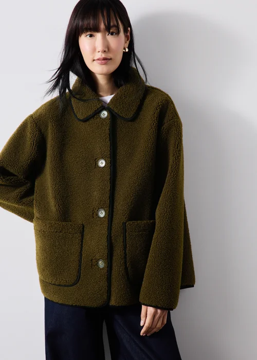 Olive Borg Piped Coat - 8 Image 1