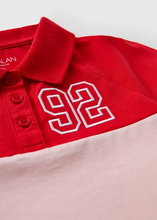 Girls Pink Panel Rugby Top (7-15yrs) - 7 Yrs Image 3