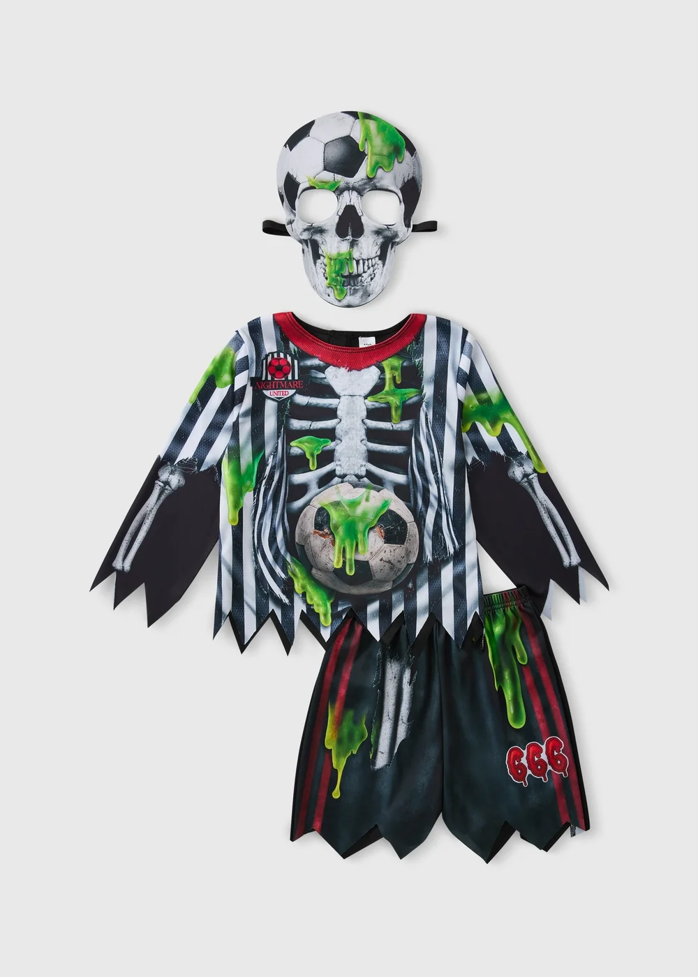 Boys Green Zombie Footballer Costume (4-13yrs) - 4-5 Yrs Image 1