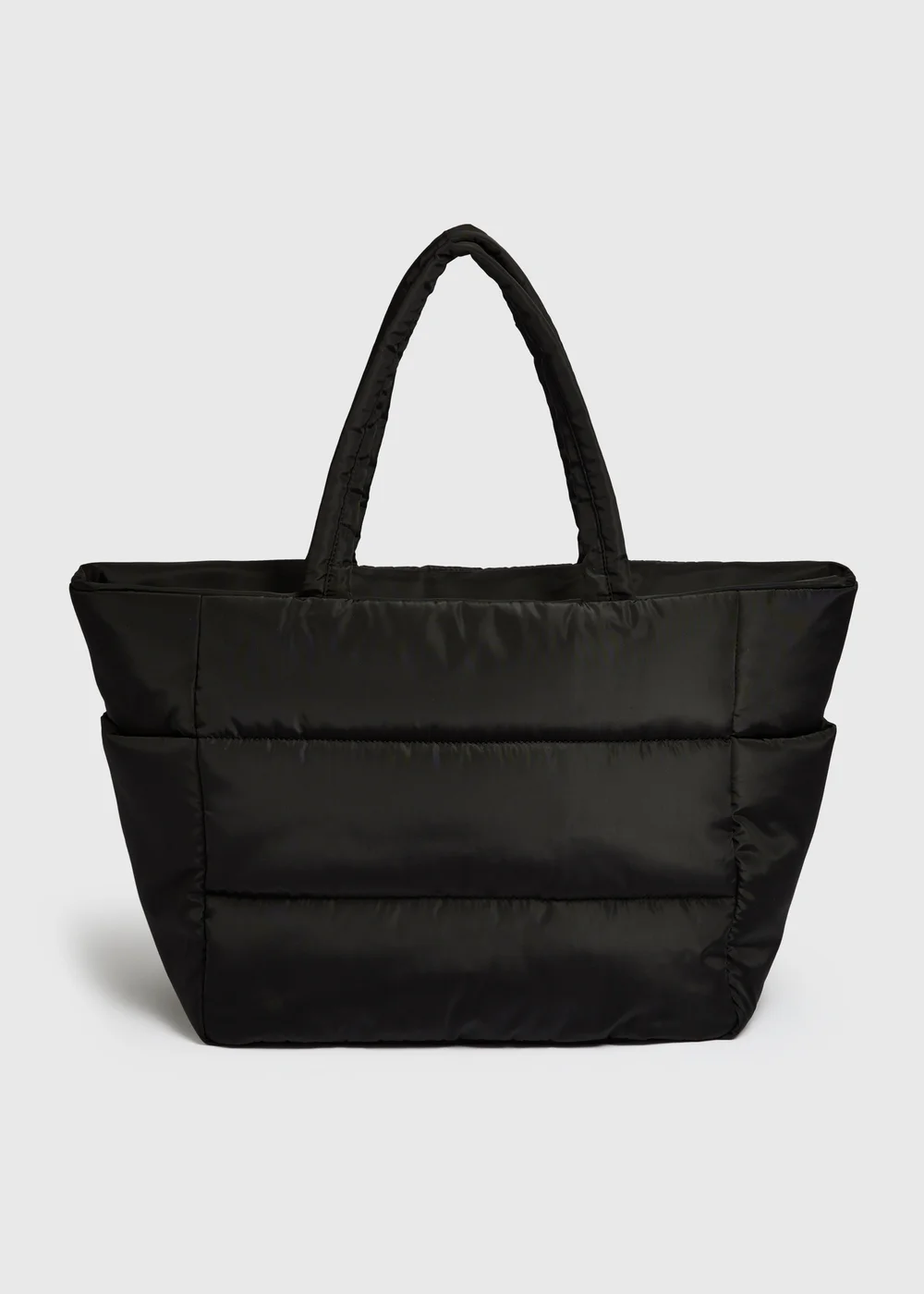 Black Nylon Padded Tote Bag - One Size Image 2