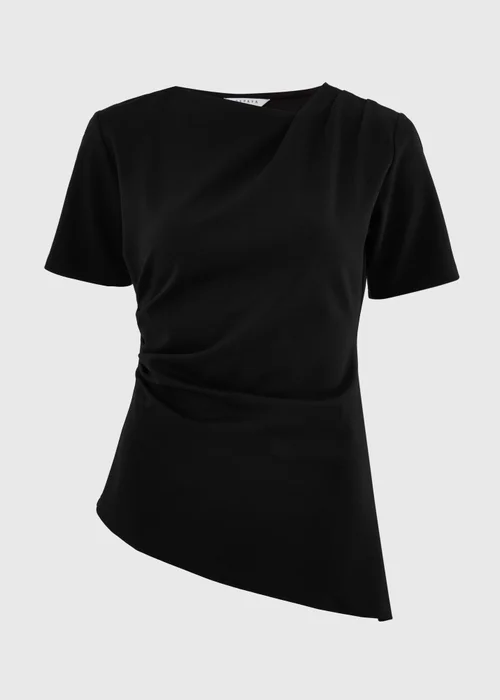 Black Asymmetric Drape T-Shirt - 14 Image 3