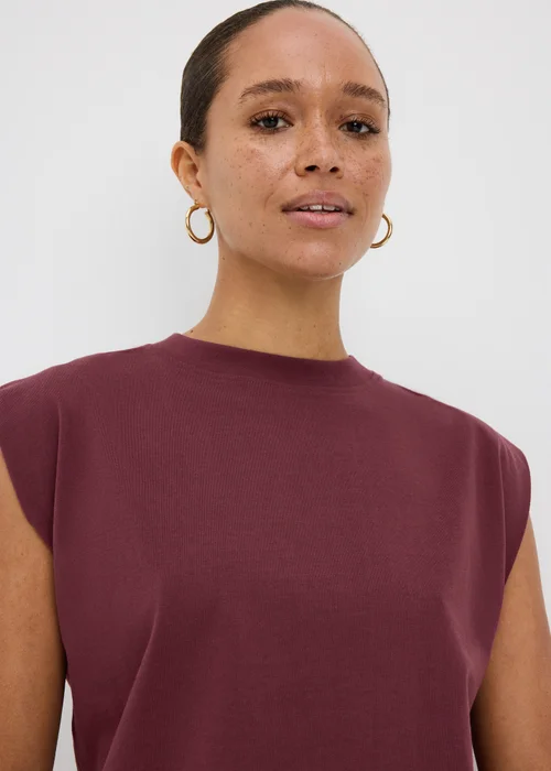 Berry Shoulder Tuck T-Shirt - 2XL Image 1