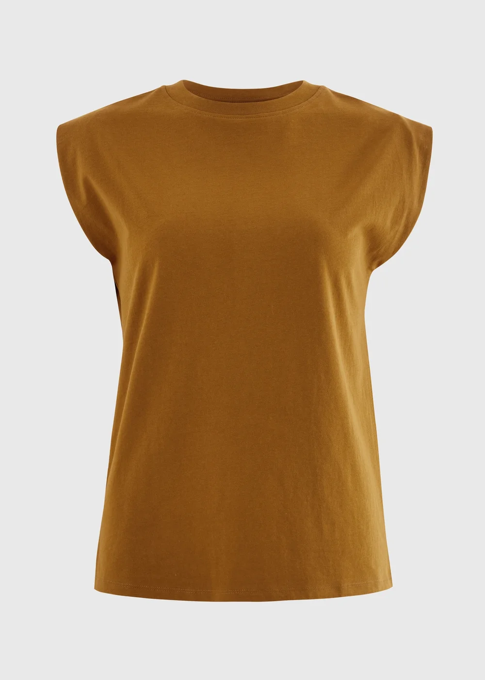Brown Cap Sleeve T-Shirt - M Image 3