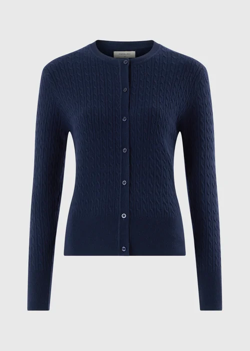 Navy Babycable Cardigan - 8 Image 4