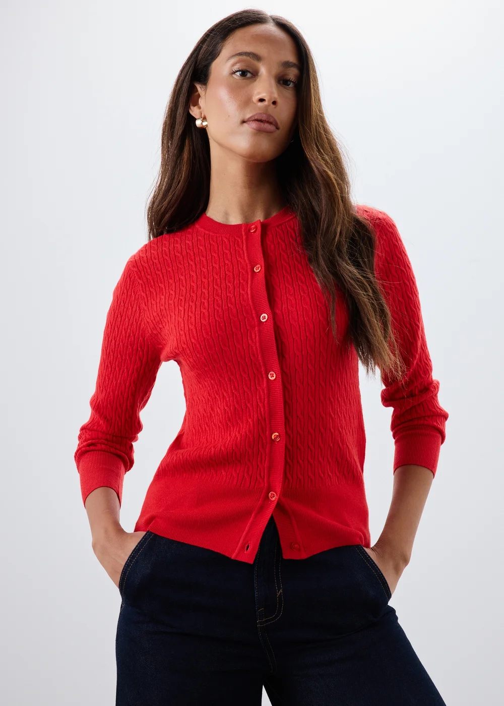 Red Babycable Cardigan - 8 Image 1