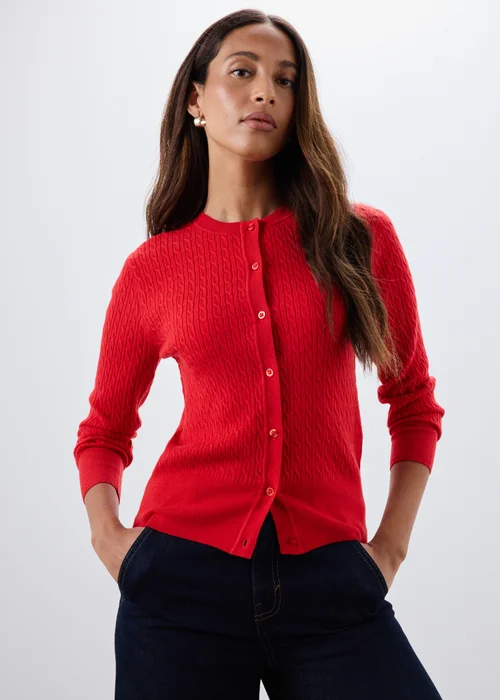 Red Babycable Cardigan - 8 Image 1