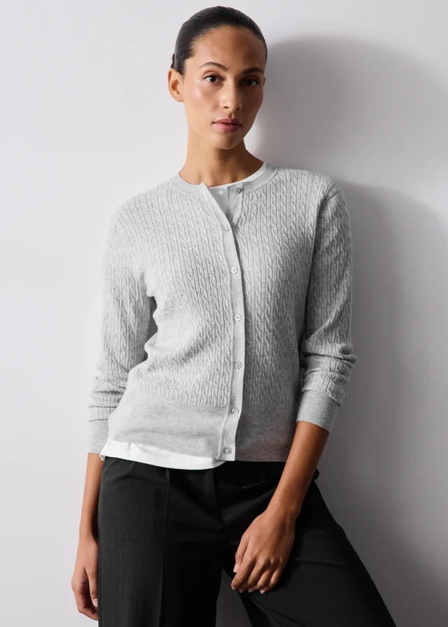 Grey Button Through Cardigan