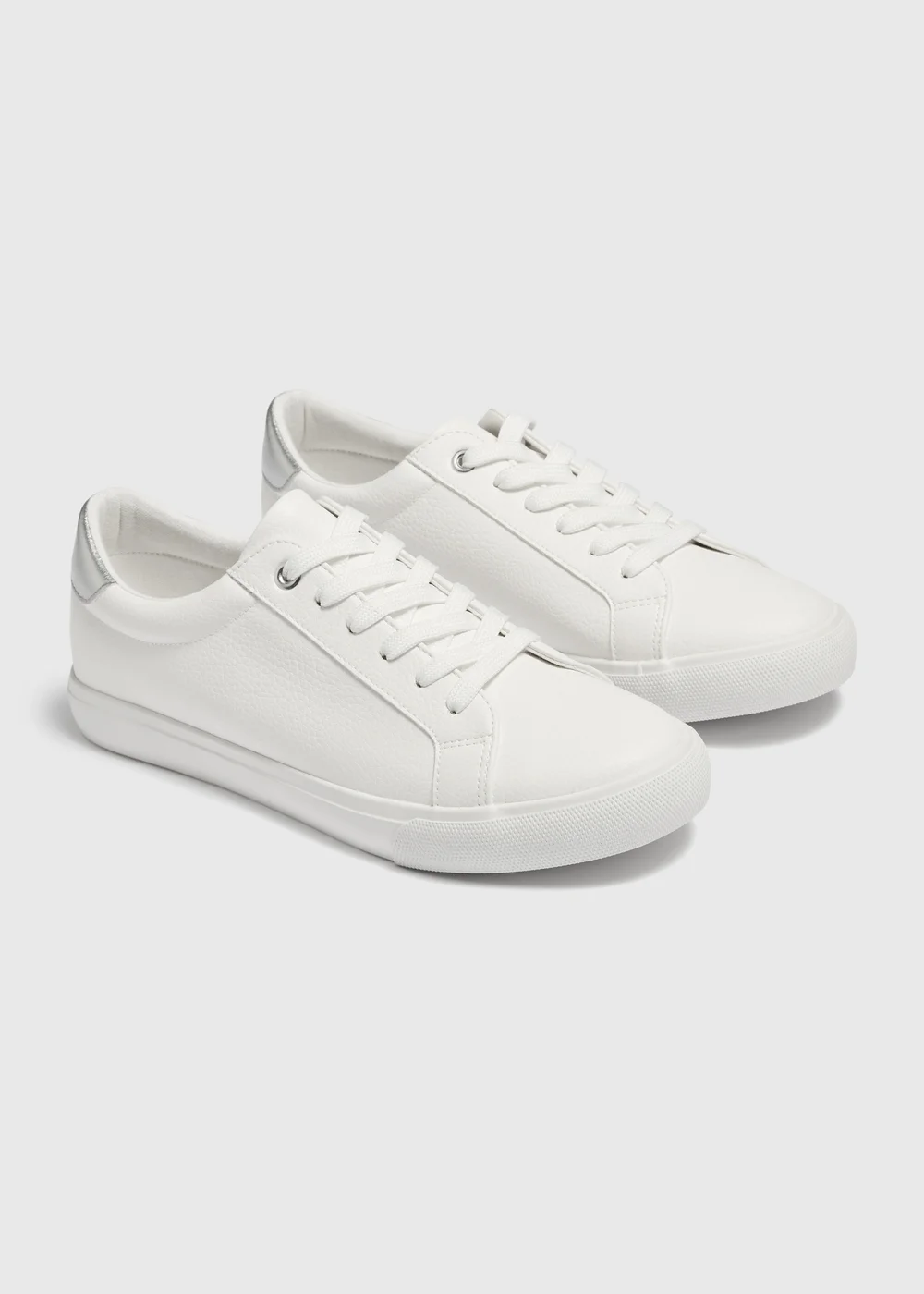 White Low Platform Trainers - 3 Image 1