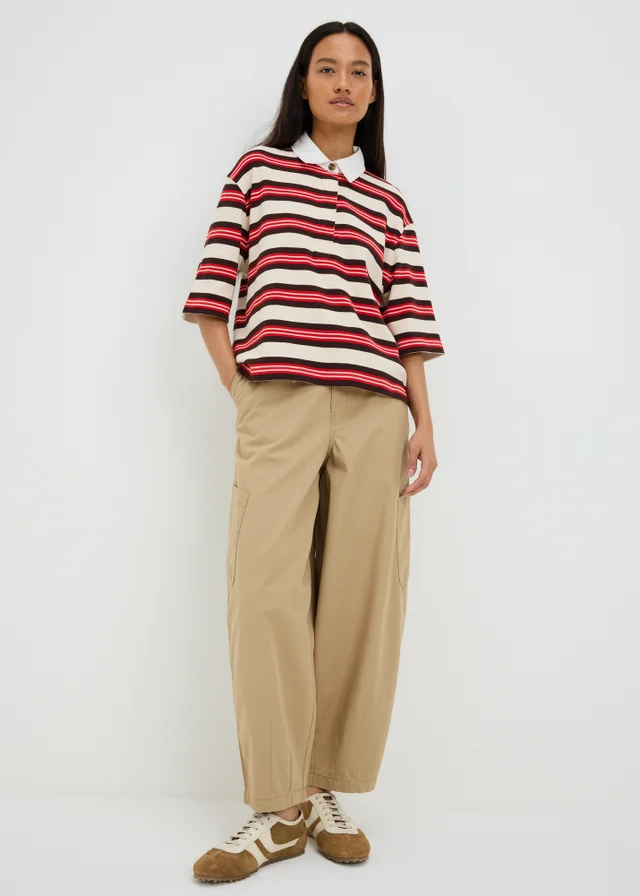 Cream Stripe Rugby Shirt