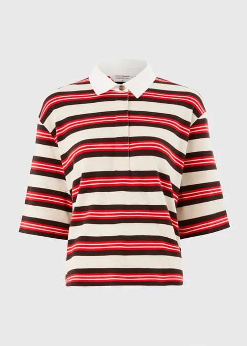 Cream Stripe Rugby Shirt - M Image 4