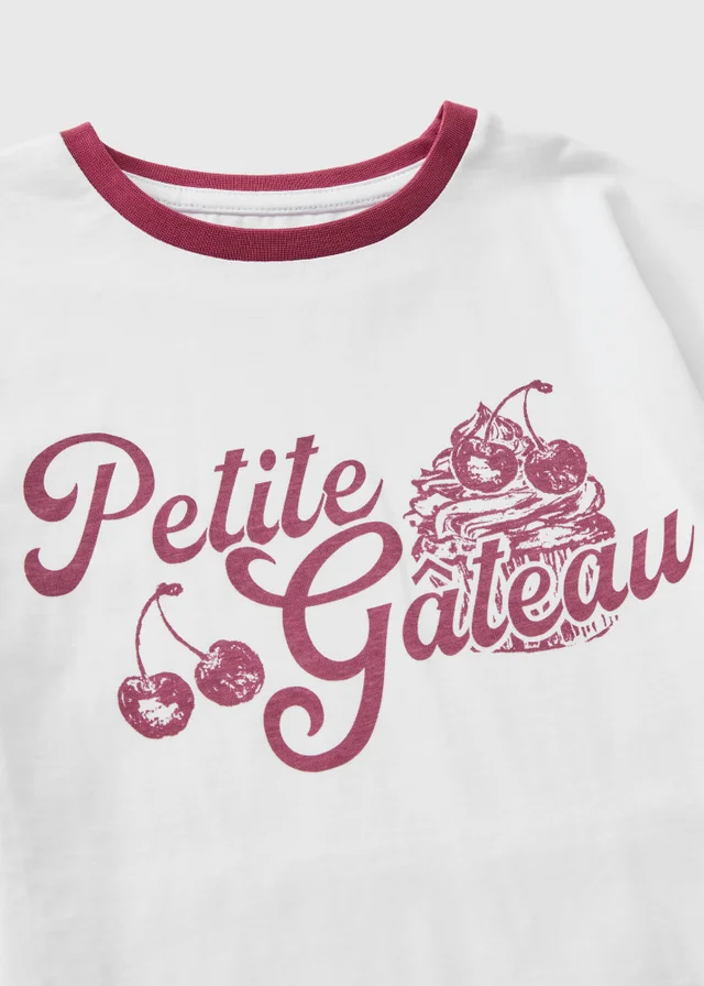 Girls White Petite Gateau T-Shirt (7-15yrs)