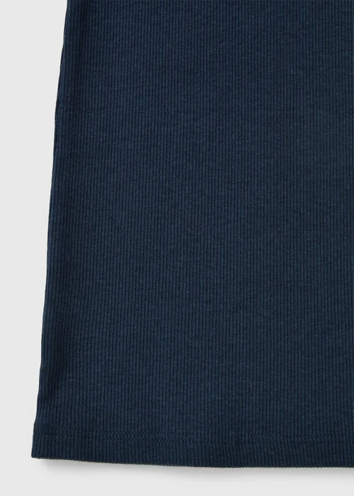 Girls Navy Ribbed Flared Leggings (7-15yrs) - 7 Yrs Image 2