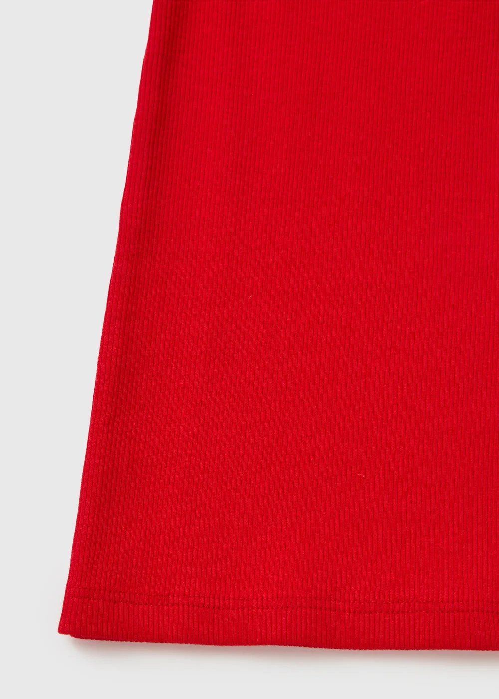 Girls Red Ribbed Flared Leggings (7-15yrs) - 7 Yrs Image 2