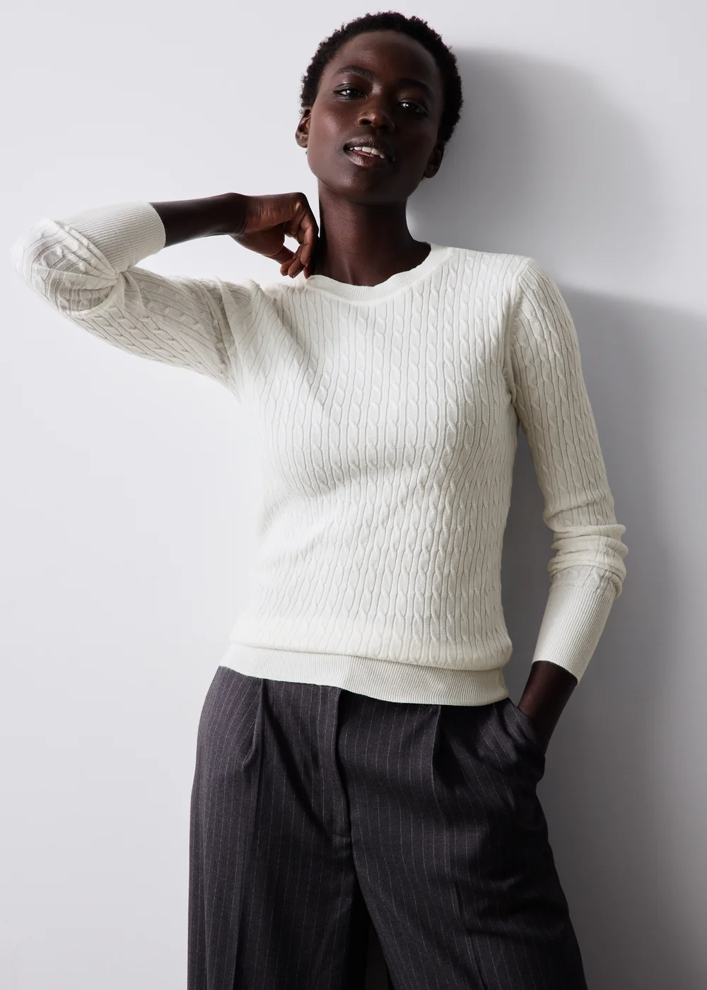 Cream Babycable Knit Jumper - 8 Image 2