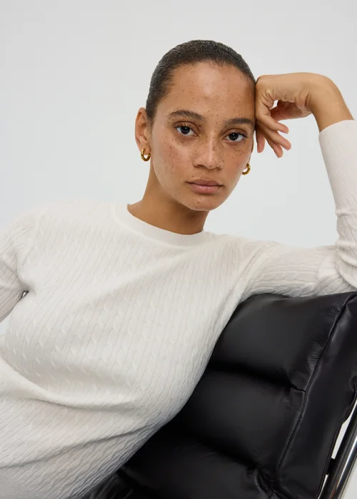 Cream Babycable Knit Jumper - 8 Image 3