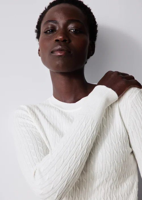 Cream Babycable Knit Jumper - 8 Image 3