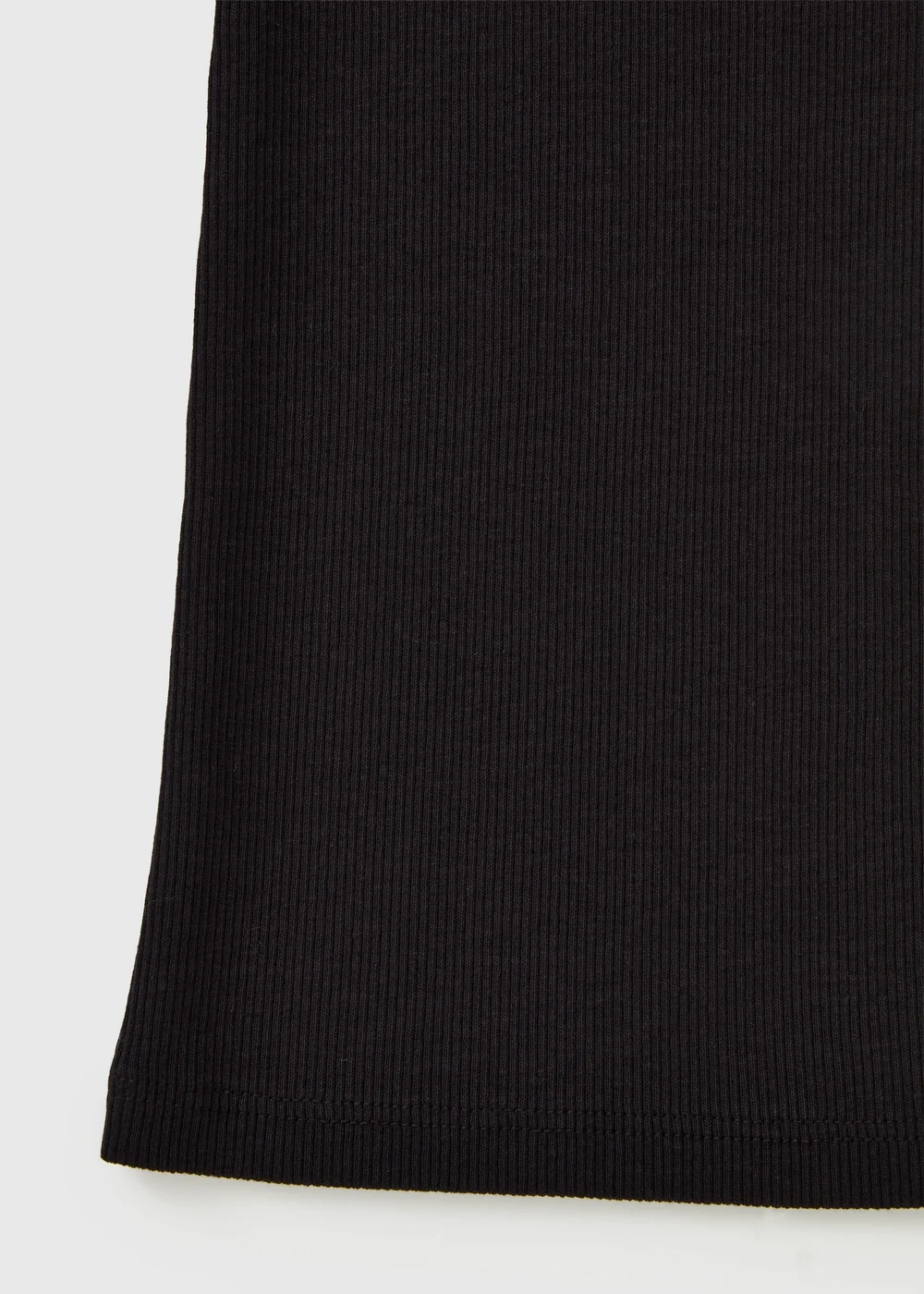 Girls Black Ribbed Flared Leggings (7-15yrs) - 7 Yrs Image 2