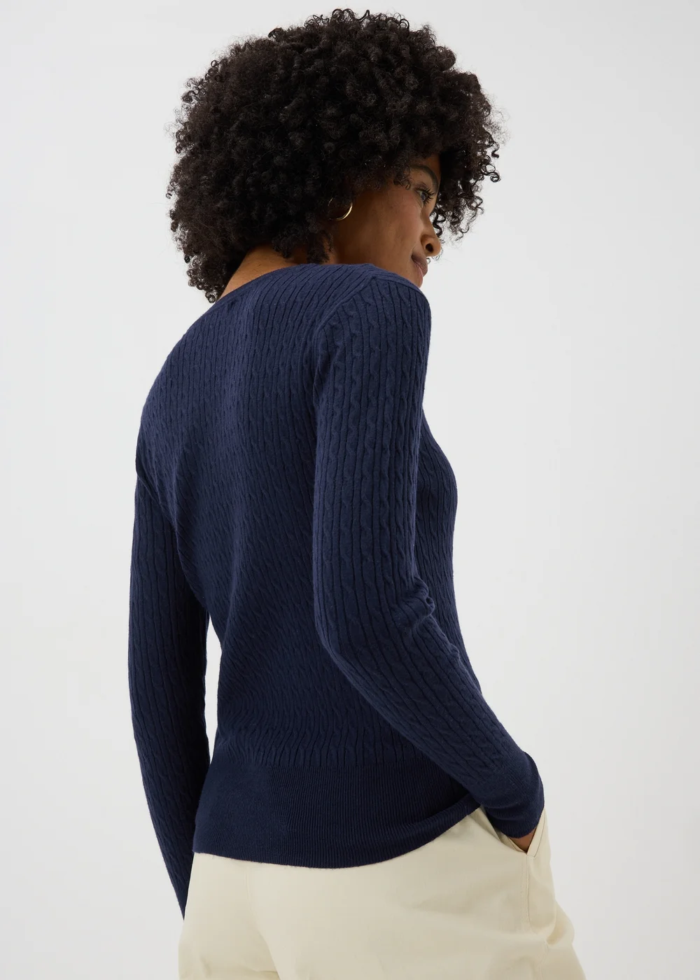 Navy Baby Cable Knit Jumper - 8 Image 2