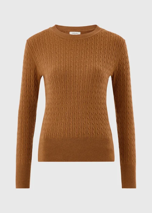 Tan Baby Cable Jumper - 8 Image 5