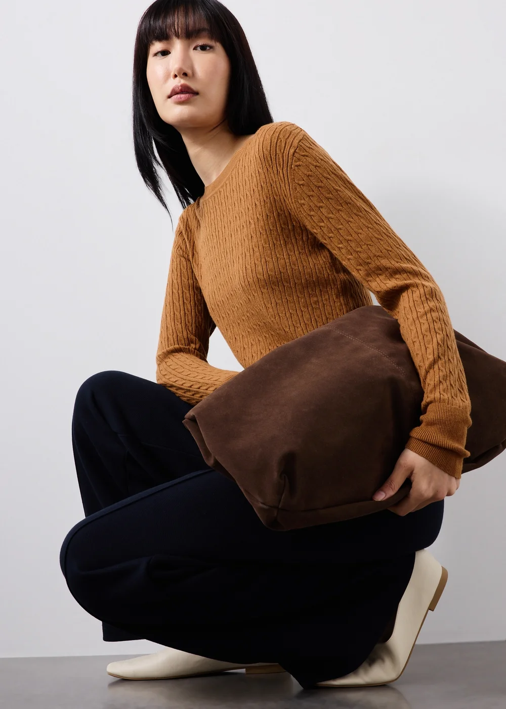 Tan Baby Cable Jumper - 8 Image 4