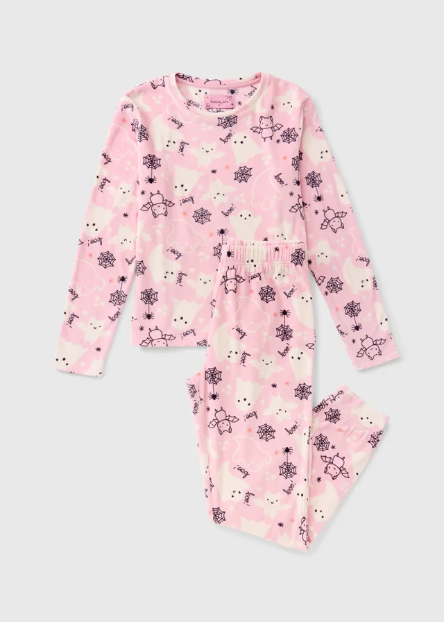 Pink Halloween Fleece Pyjama Set