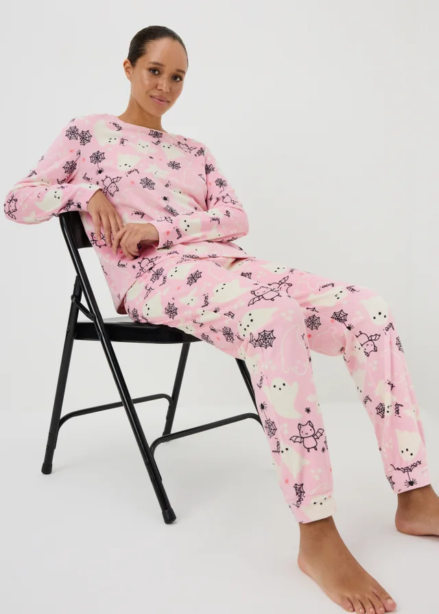 Pink Halloween Fleece Pyjama Set