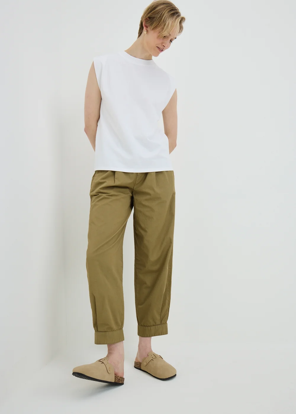 Olive Cuffed Trousers - 22 Image 1