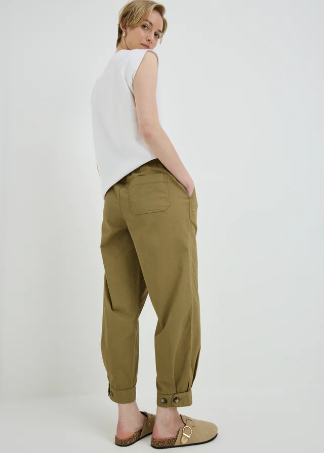 Olive Cuffed Trousers
