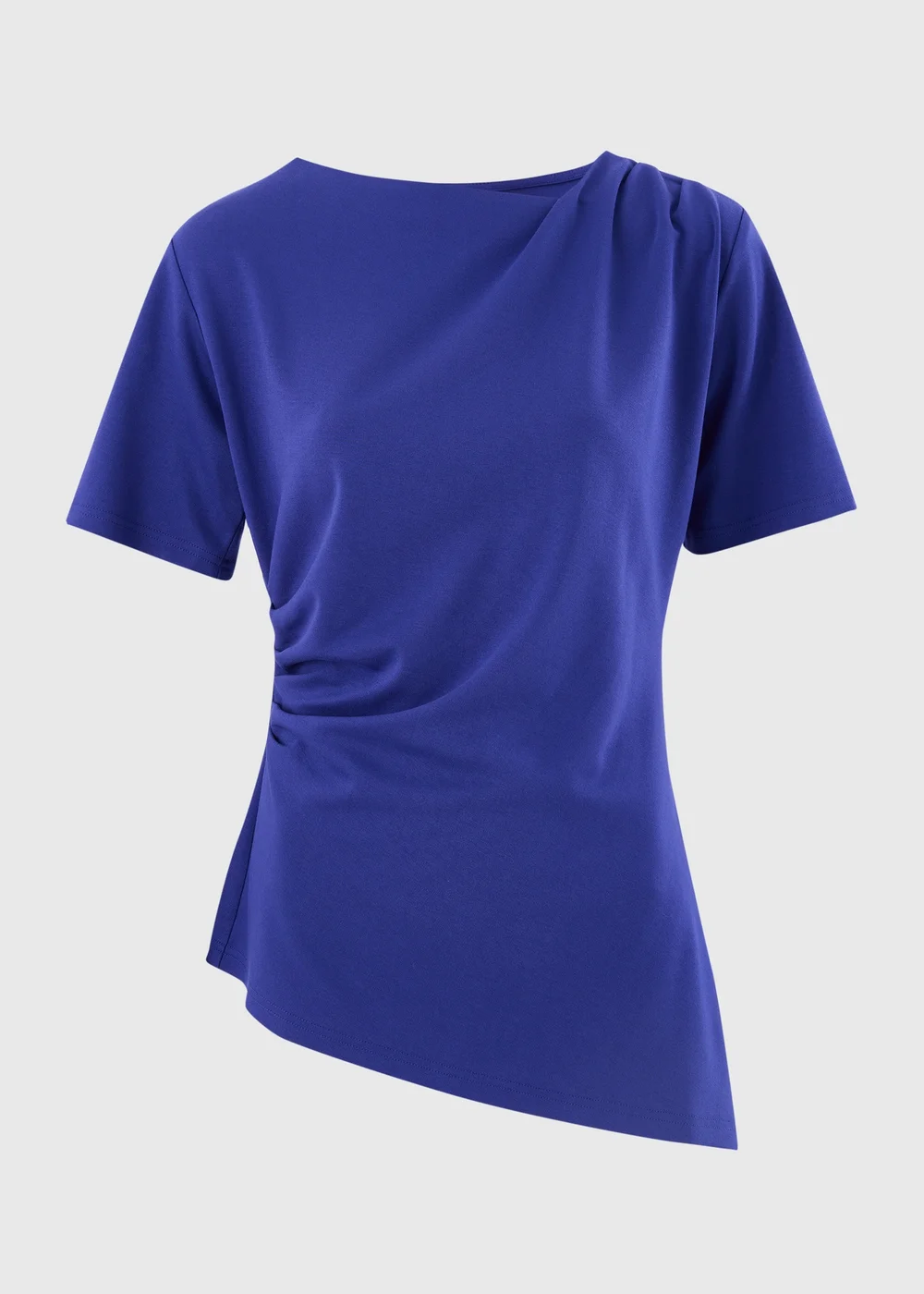Blue Asymmetric Drape T-Shirt - 8 Image 3